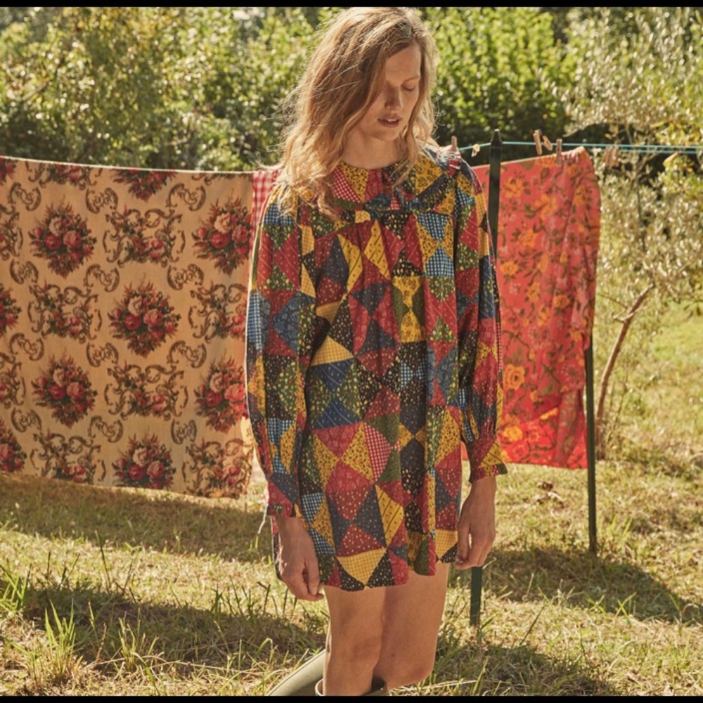 Doen Adalina Patchwork Babydoll Dress